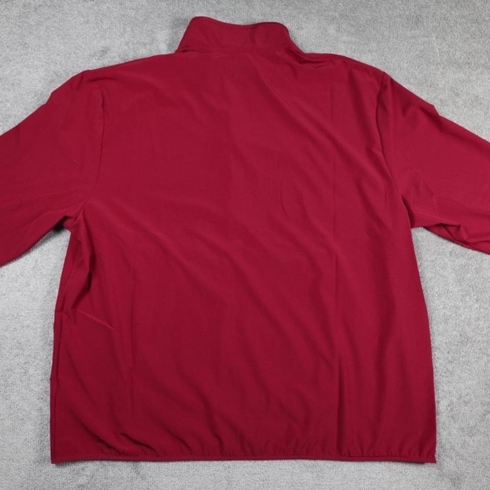 New Adidas 1/4 Zip Pullover Jacket Burgundy XXL Athletic Training Windbreaker - Picture 2 of 8